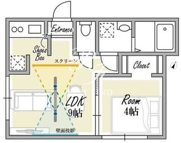 プラタナス幡ヶ谷 202 間取り図