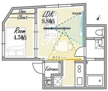 プラタナス幡ヶ谷 401 間取り図