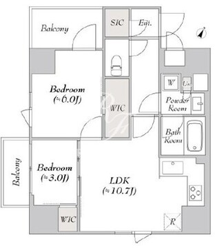 ルミーク三軒茶屋 202 間取り図