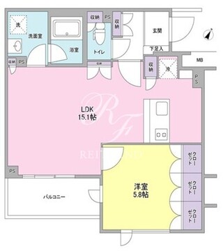 スタイリオ中延2ウエスト 301 間取り図