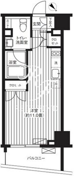 ティー東麻布 605 間取り図