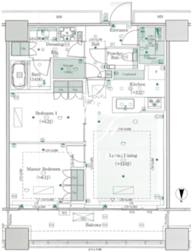 WORLD TOWER RESIDENCE 3003 間取り図