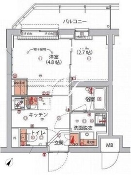 ハーモニーレジデンス神楽坂ヒルズサード 207 間取り図