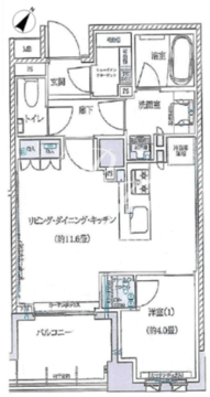 ブリリア月島四丁目 806 間取り図