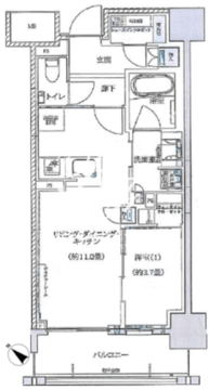 ブリリア月島四丁目 803 間取り図