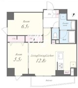 サントゥール駒込 502 間取り図