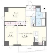 サントゥール駒込 602 間取り図