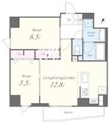 サントゥール駒込 702 間取り図