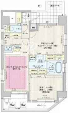 エステムプラザ飯田橋タワーレジデンス 1305 間取り図