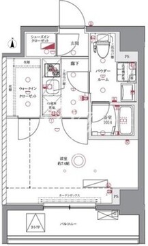 ユリカロゼAZ亀戸2 2階26.32㎡ 間取り図