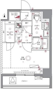 ユリカロゼAZ亀戸2 3階26.32㎡ 間取り図