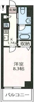 エスティメゾン三軒茶屋2 206 間取り図