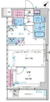 ジェノヴィア鐘ヶ淵 205 間取り図