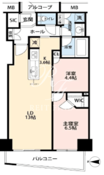 キャピタルマークタワー 2808 間取り図