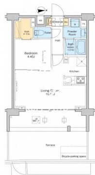プラウドフラット中野 107 間取り図