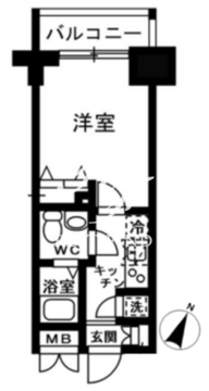レジディア日本橋人形町2 508 間取り図