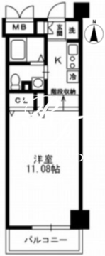 レジディア上野御徒町 502 間取り図
