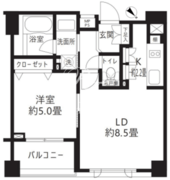 クリオ渋谷ラ・モード 508 間取り図