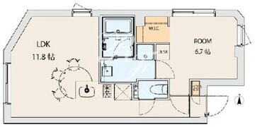 コートモデリア広尾Tokyo 203 間取り図