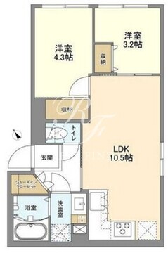 ウェルスクエア新宿戸山 502 間取り図
