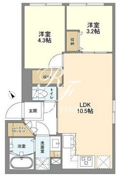 ウェルスクエア新宿戸山 202 間取り図