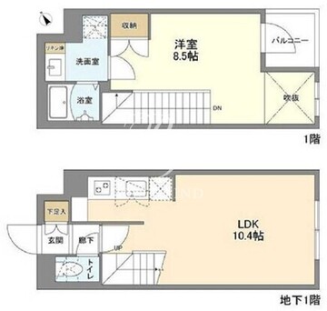 ウェルスクエア新宿戸山 104 間取り図