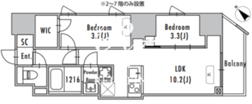 グランパセオ蔵前2 402 間取り図