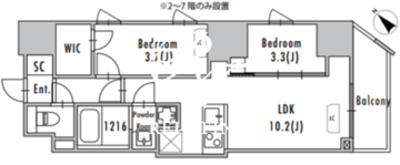 グランパセオ蔵前2 602 間取り図