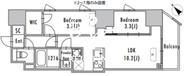 グランパセオ蔵前2 702 間取り図