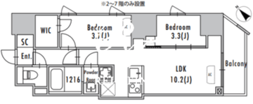 グランパセオ蔵前2 802 間取り図