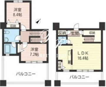 レジデンスシャルマン月島 425 間取り図