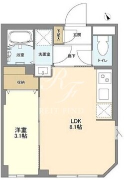 ウェルスクエア馬込2 103 間取り図