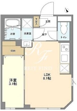 ウェルスクエア馬込2 403 間取り図