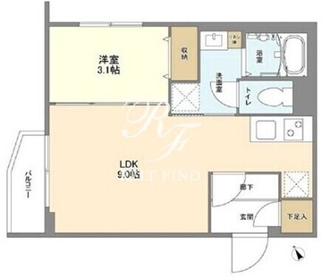 ウェルスクエア馬込2 206 間取り図