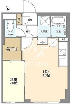 ウェルスクエア馬込2 102 間取り図