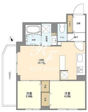 ウェルスクエア馬込2 201 間取り図