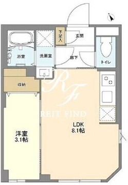 ウェルスクエア馬込2 303 間取り図