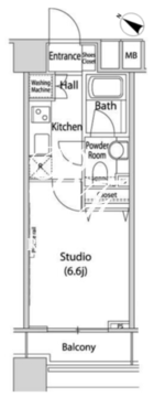 ファーストリアルタワー新宿 413 間取り図
