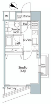 ファーストリアルタワー新宿 601 間取り図