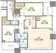 クレストプライムタワー芝 1408 間取り図