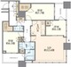クレストプライムタワー芝 1408 間取り図
