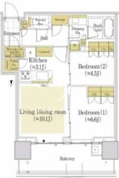 晴海フラッグ SUN-T-2315 間取り図