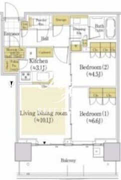 晴海フラッグ SUN-T-2015 間取り図