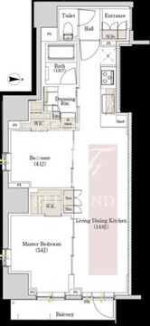 サンウッドフラッツ新宿四谷三丁目 1201 間取り図