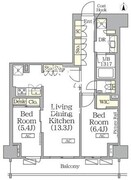 ザ・パークハビオ神楽坂レジデンスサウス 604 間取り図