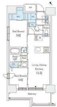 リテラス西日暮里 304 間取り図