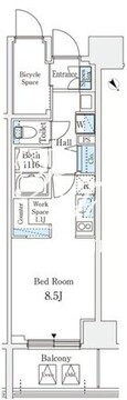 リテラス西日暮里 402 間取り図