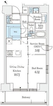 リテラス西日暮里 401 間取り図