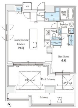 リテラス西日暮里 1402 間取り図