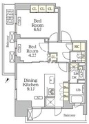 ザ・パークハビオ大森山王 1705 間取り図